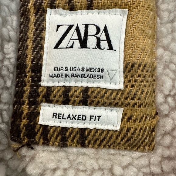 Zara fleece lined jacket, unisex, size S - Picture 4 of 5